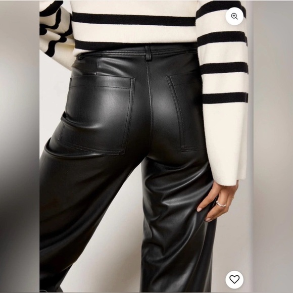 🖤 Z Supply Rilynn Faux Leather Pants – Size L – NWT – Black - Picture 4 of 7